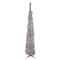 6ft. Pre-Lit Silver Pre-Decorated Pop-Up Artificial Christmas Tree, Clear Lights